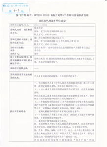厦门公物询价gw2018 sh315 易购公寓等47套周转房装修改造项目招标代理服务单位选定公告